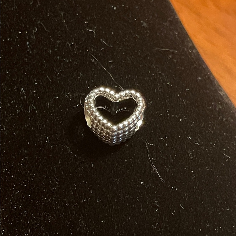 Pandora Silver Heart Beaded Charm